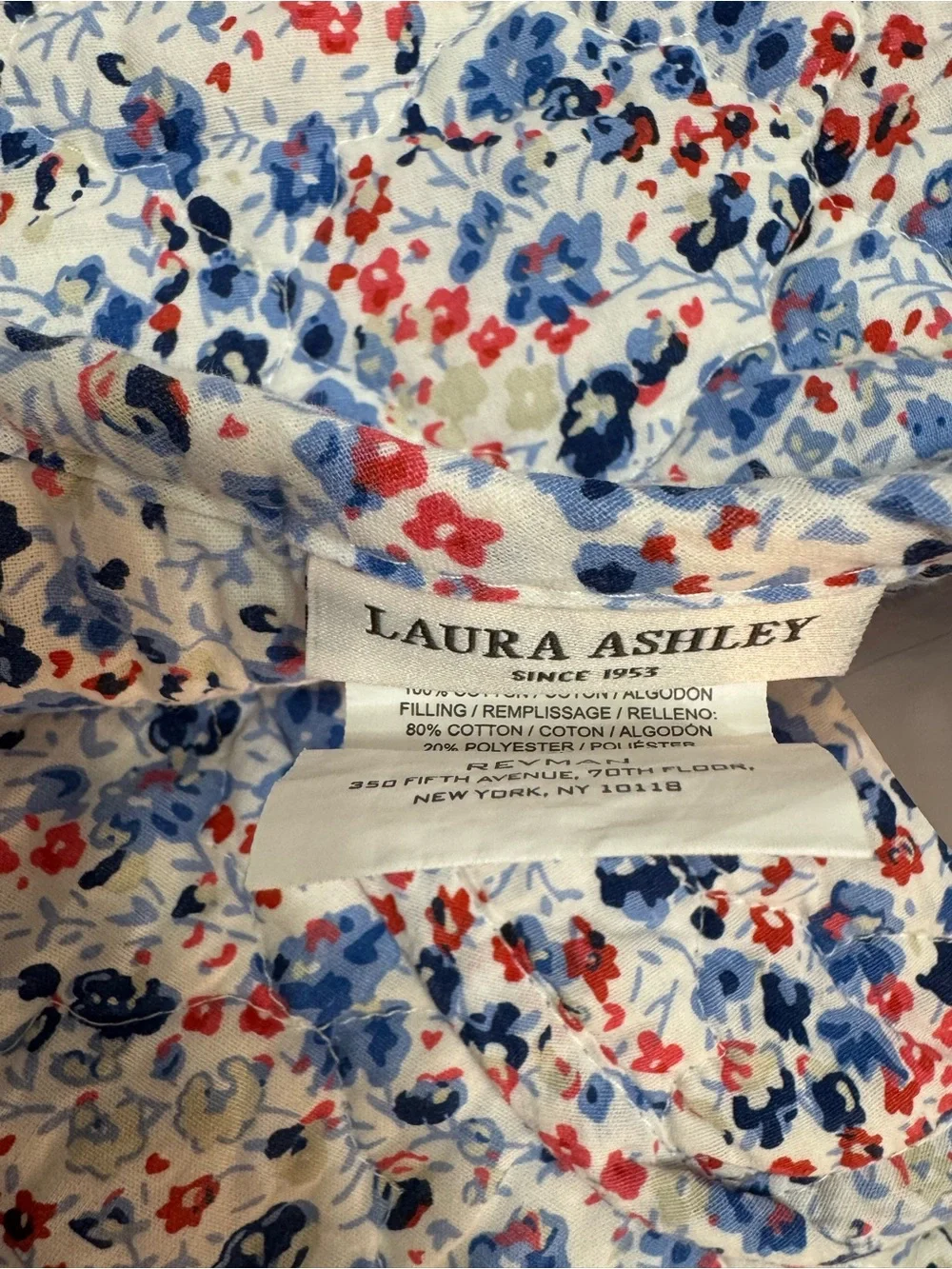 Laura Ashley Leona F/Q Floral Reversible Quilt Set 3 Pc Cotton Cottage